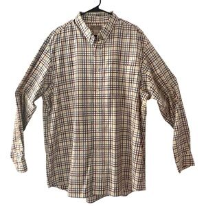 Duluth Trading Co Men's Button Down Plaid Shirt XL Tall Long Sleeve Multi Color